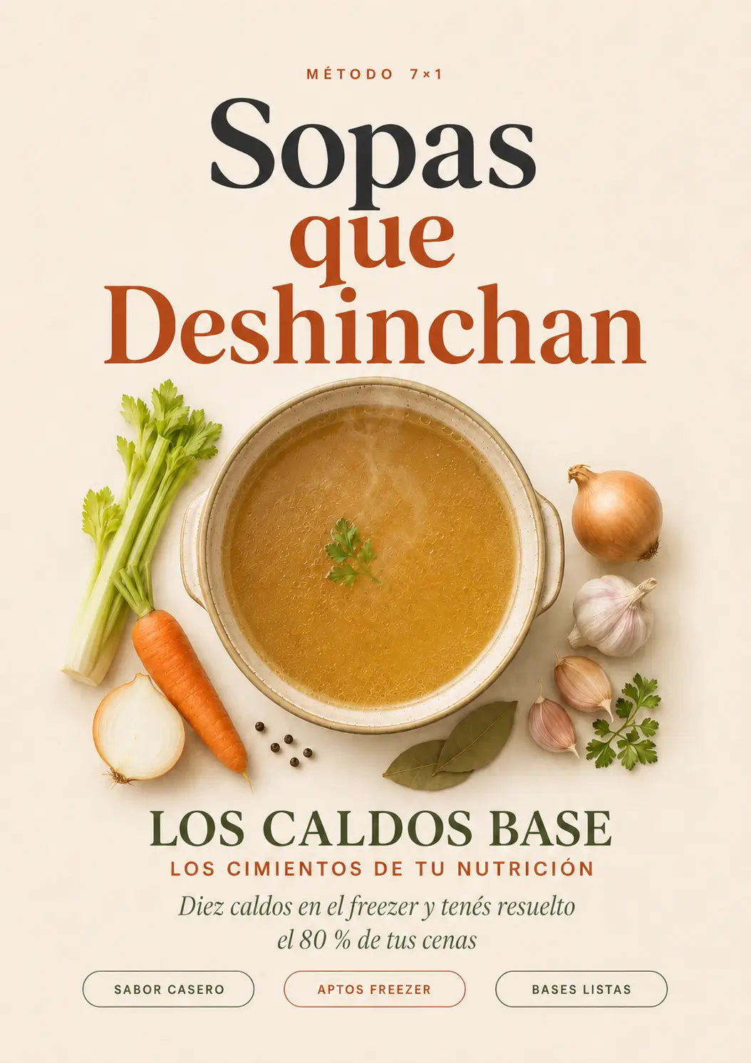 Ebook del Método de las Sopas que Deshinchan + 10 Bonos + App Mi Ayudante