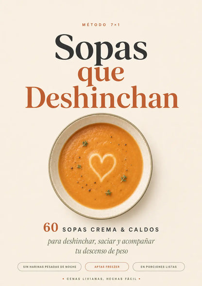 Ebook del Método de las Sopas que Deshinchan + 10 Bonos + App Mi Ayudante